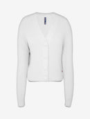 Casaco canelado em fio pluma com botões aBenção