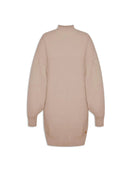 Vestido de gola média com mangas bufantes de cava quadrada aBenção