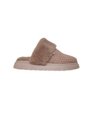 Pantufa oslo em algodão com pele fake e solado elevado Biamar