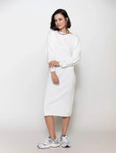 Blusa em algodão com tecimento em tranças, gola canoa e mangas de cava quadrada Biamar