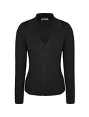 Blusa canelada com gola polo e fechamento em botões forrados Biamar