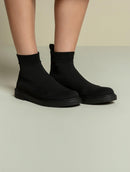 Bota London em malha de cano e solado baixo Biamar