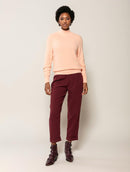 Blusa em fio pluma com gola média e mangas de cava raglan Biamar