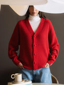 Casaco em fio pluma com padronagem poá e mangas de cava quadrada Biamar