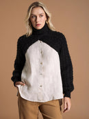 Bolero com tecimento em tranças e gola alta Urbanity