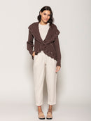 Casaco em algodão com detalhe em tranças e mangas de cava posta Urbanity